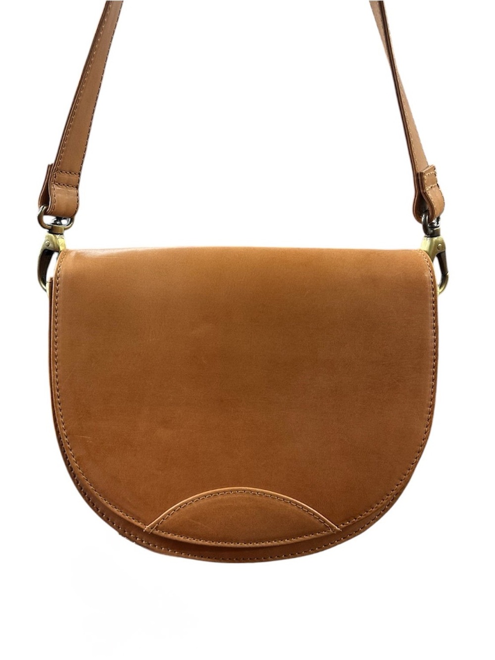 Elevate People Stella Leather Saddle Bag Premium Full Grain Leather Bag in Camel